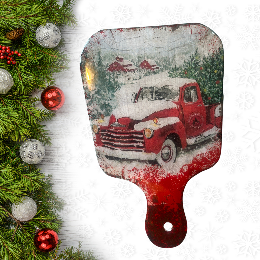 Rustic Christmas Truck Cheese Board