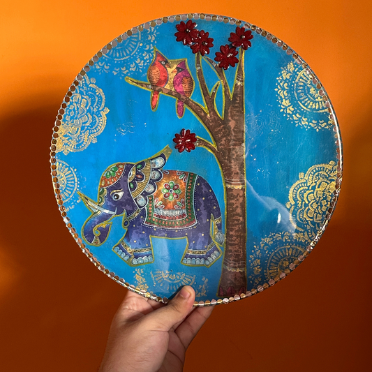 Elephant Handcrafted Decorative Platter